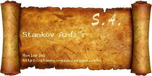 Stankov Azár névjegykártya